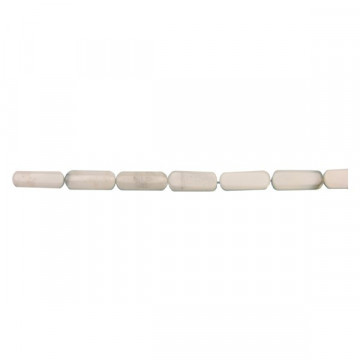 Agate white strip rect -red pl 16x40mm