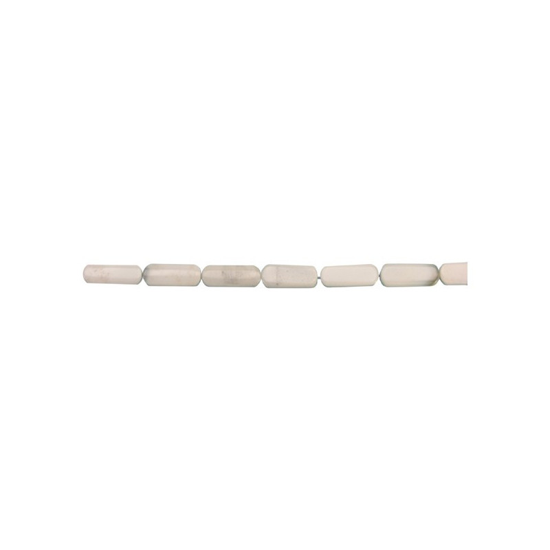 Agate white strip rect -red pl 16x40mm Agate white strip rect -red pl 16x40mm
