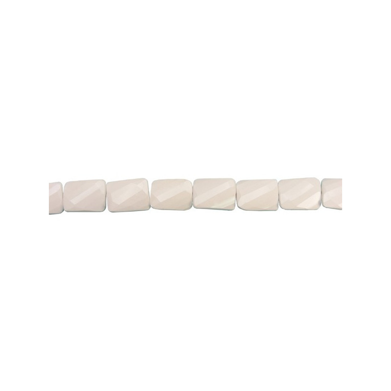 Agate blanche laniere rect fac 38x50mm Agate blanche laniere rect fac 38x50mm
