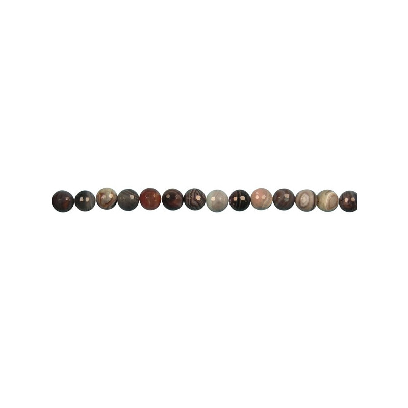 Ágata Botswana Tira Bola Facetada 16mm Ágata Botswana Tira Bola Facetada 16mm