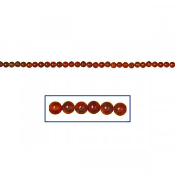 Agate cornelian strip 8mm ball