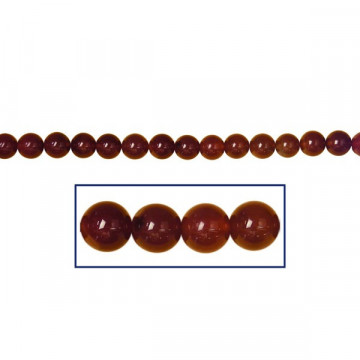 Agate cornelian strip ball 16mm