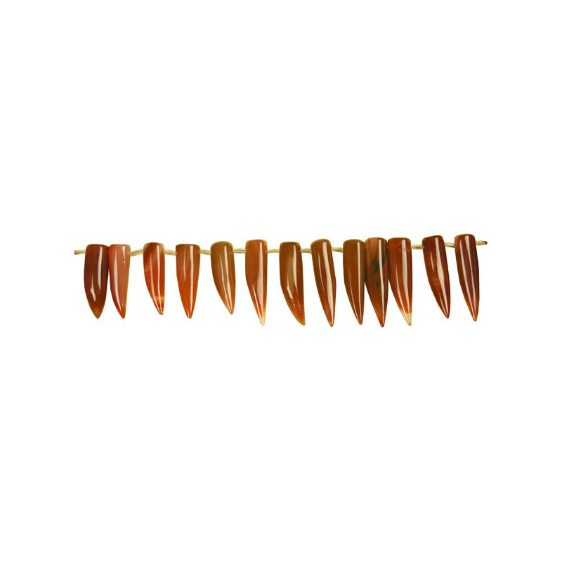 Agate cornelian strip horn medium Agate cornelian strip horn medium