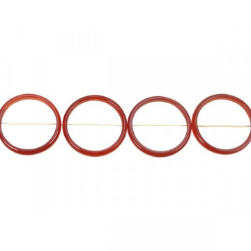 Agate cornelian strip red-donut 54mm