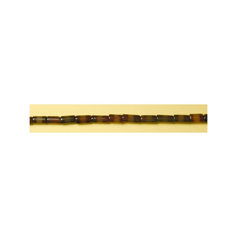 Agate cornelian strip tube 8x16mm Agate cornelian strip tube 8x16mm