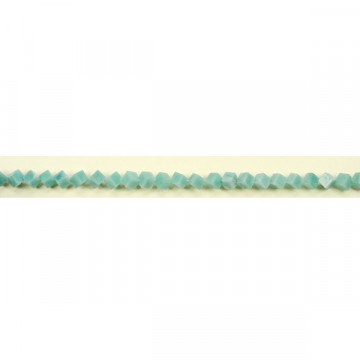 Amazonite 8mm cube-rhombus strip