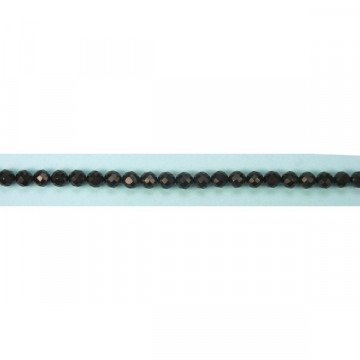 black amber Faceted Ball Strip 12mm