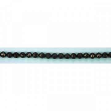 black amber Ball Faceted Strip 14mm