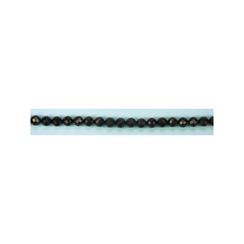 black amber Ball Faceted Strip 14mm black amber Ball Faceted Strip 14mm