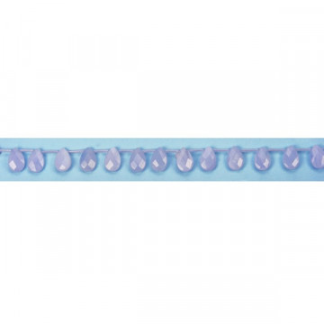 Chalcedon strip tear drop fac 18x11mm