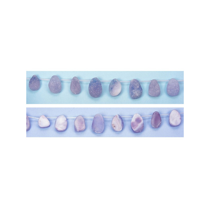 Chalcedony strip drop and tube irregular 20x30mm Chalcedony strip drop and tube irregular 20x30mm