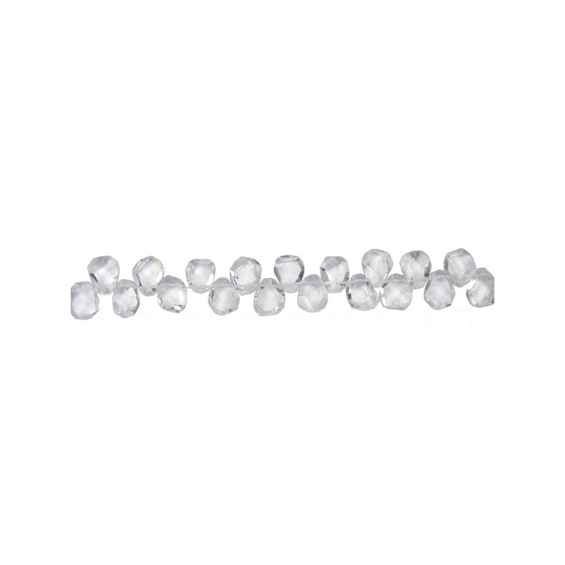 Carved rock crystal teardrop strand z 22x16mm Carved rock crystal teardrop strand z 22x16mm