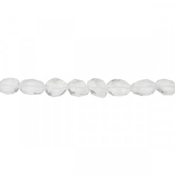 Rock crystal pebble strand fac 20x35mm