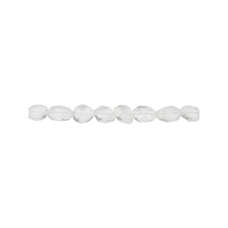 Rock crystal pebble strand fac 20x35mm Rock crystal pebble strand fac 20x35mm