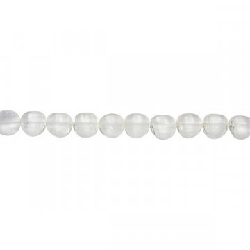 Rock crystal wave strand facet 24mm