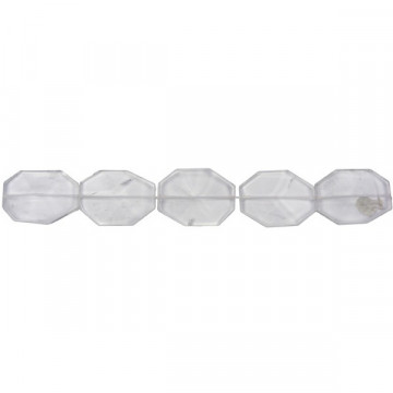 Rock crystal pebble strand fl fac 25x30mm