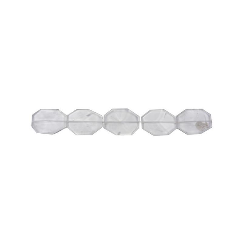 Rock crystal pebble strand fl fac 25x30mm Rock crystal pebble strand fl fac 25x30mm