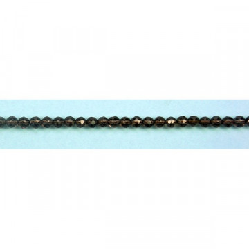 Smoky quartz ball strand fac 6mm