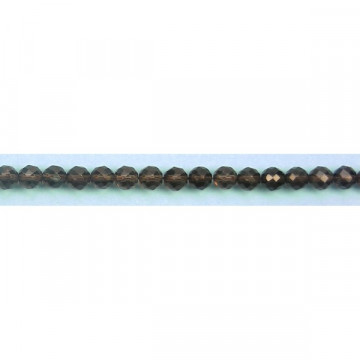 Smoky quartz ball strand fac 8mm