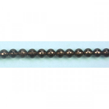 Smoky quartz ball strand fac 10mm