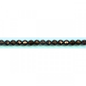 Smoky quartz ball strand fac 14mm