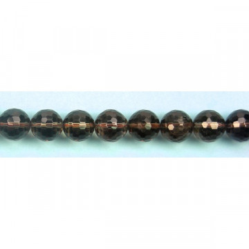 Smoky quartz ball strand fac 18mm