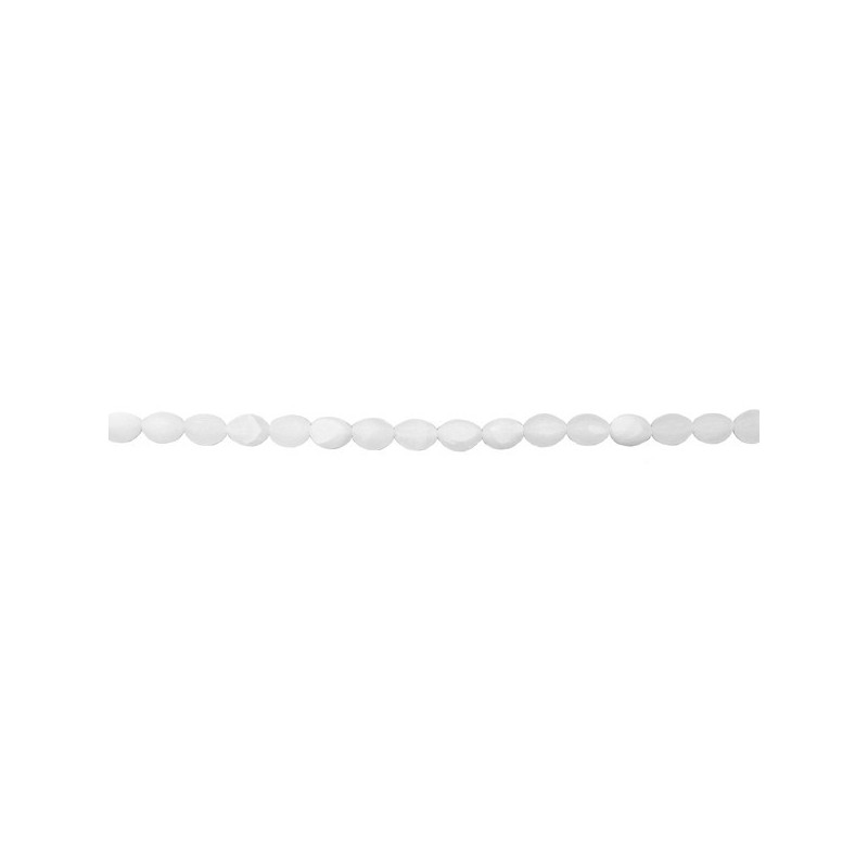 Milky quartz matt twist strand 10x14mm Milky quartz matt twist strand 10x14mm