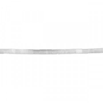 Milky quartz matt tube strand flan 10x13mm