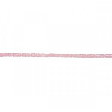 Rose quartz tube strand 7-8x10mm