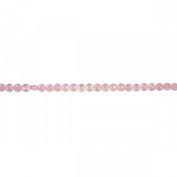 Rose quartz button strand 10mm