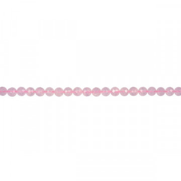 Rose quartz bead strand fac 12mm
