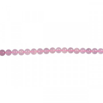 Rose quartz bead strand fac 14mm