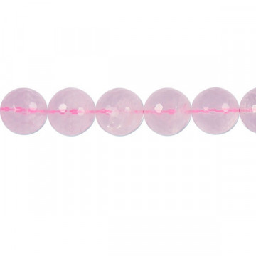 Rose quartz bead strand fac 16mm