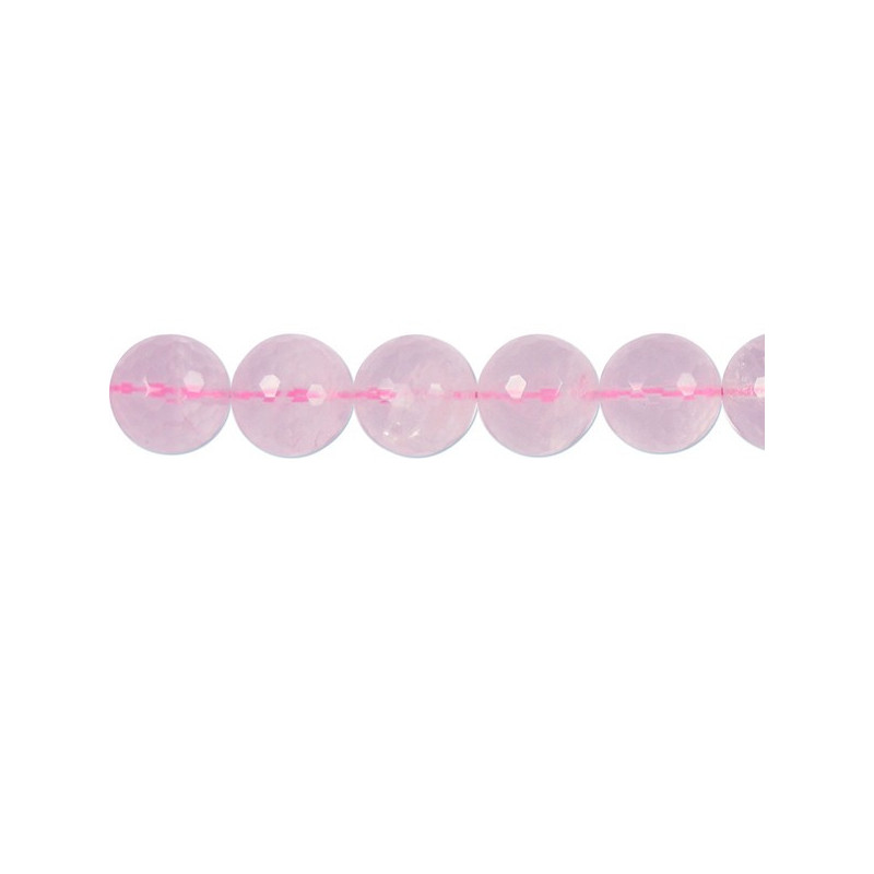 Quartzo Rosa Tira Bola Facetada 16mm Quartzo Rosa Tira Bola Facetada 16mm