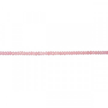 Rose quartz disc strand fac 8mm