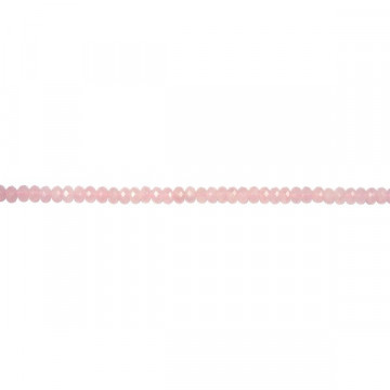 Rose quartz disc strand fac 10mm