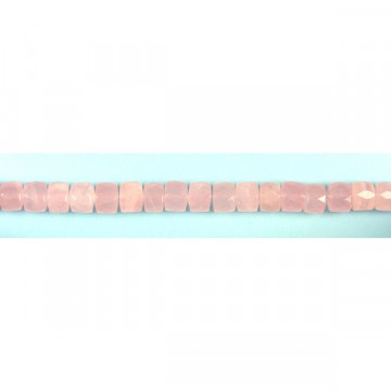 Rose quartz disc strand fac 12x20mm