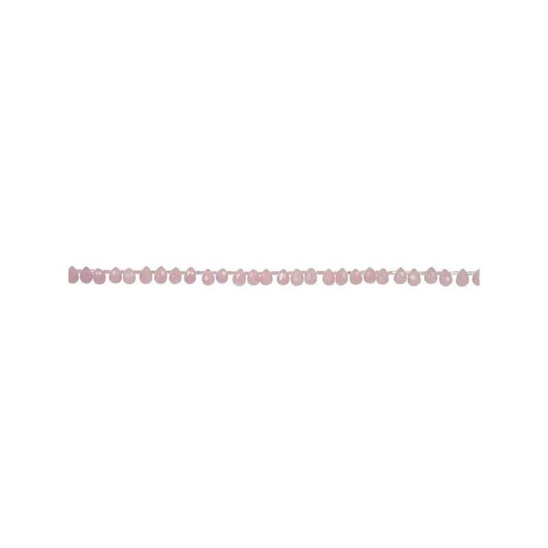 Rose quartz teardrop strand fac 6x9mm Rose quartz teardrop strand fac 6x9mm