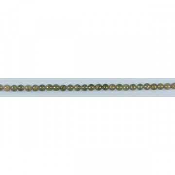 Green rutilated quartz bead strand 10mm