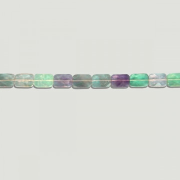 Rectangular flat strand faceted. Fluorite. 18x25mm