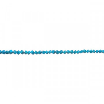 Blue turquoise cube-diamond strand 6x6mm