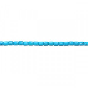 Blue turquoise B rect strand fl 12x16mm