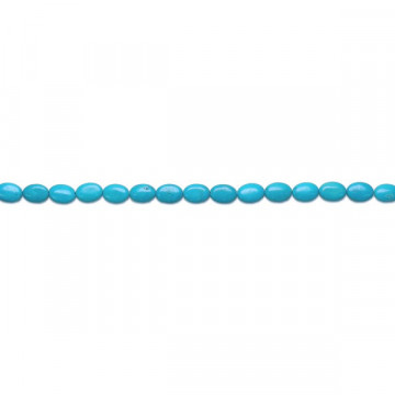 Blue turquoise B quality oval strand fl 13x18mm