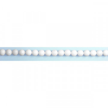 White jade bead strand fac 14mm