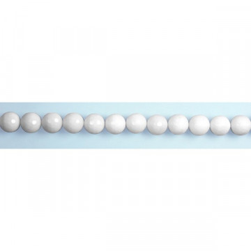 White jade bead strand fac 18mm