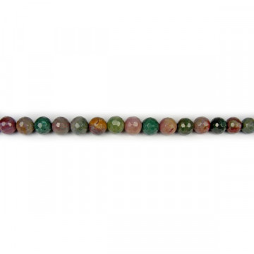 Indian jasper bead strand fac 14mm