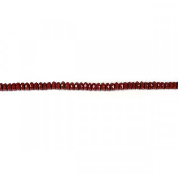 Red jasper red disc strand fac 10x6mm