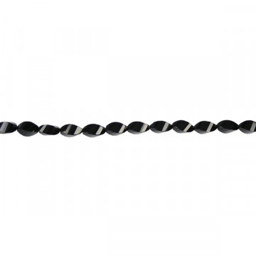 Onyx twist strand faceted 10x20mm