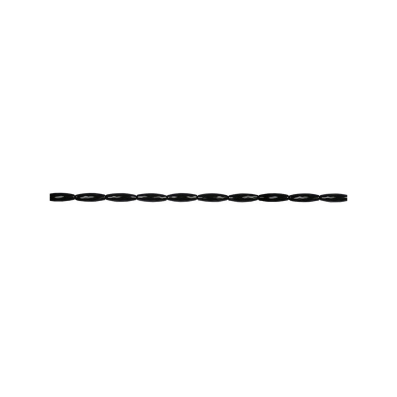 Onyx drum strand faceted 10x30mm Onyx drum strand faceted 10x30mm