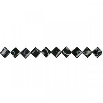 Layered onyx diamond strand fl fac 30x35mm